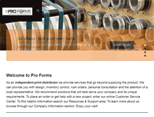Tablet Screenshot of proformsusa.com